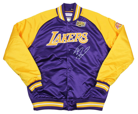 Lakers Shaquille O'Neal Signed Purple 2000 NBA Champs M&N Jacket BAS Witnessed