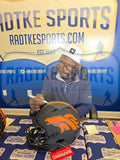 T Davis/J Elway/M Shanahan Signed Denver Broncos Speed Authentic Eclipse Helmet