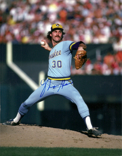 Milw Brewers Pitcher MOOSE HAAS Signed 8x10 Photo #1 AUTO ~ 1982 World Series