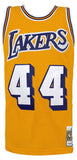 Jerry West Signed Lakers Gold 71-72 T/B M&N Swingman Basketball Jersey -(SS COA)