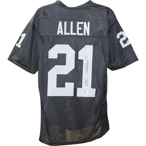 Eric Allen Autographed Pro Style Size XL Black Jersey Beckett Witness 50953