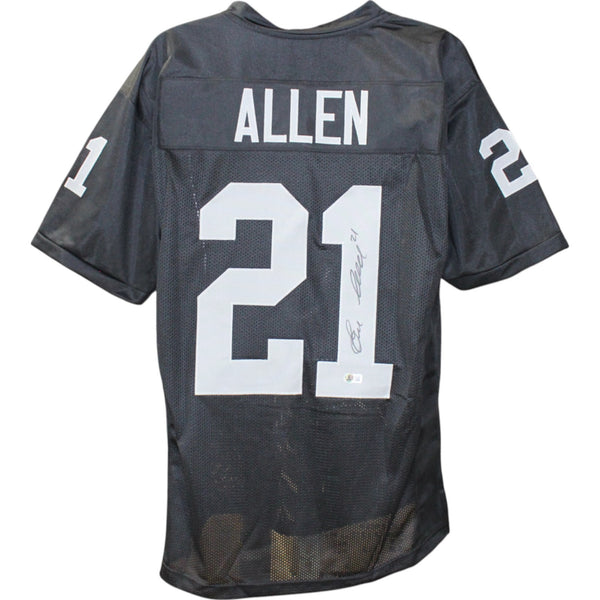 Eric Allen Autographed Pro Style Size XL Black Jersey Beckett Witness 50953