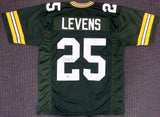 GREEN BAY PACKERS DORSEY LEVENS AUTOGRAPHED GREEN JERSEY BECKETT BAS QR 193981