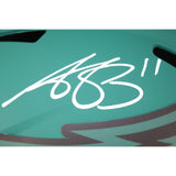 AJ Brown Autographed Philadelphia Eagles F/S Rave Helmet Beckett Witness 49791