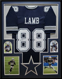 FRAMED DALLAS COWBOYS CEEDEE LAMB AUTOGRAPHED SIGNED JERSEY JSA COA