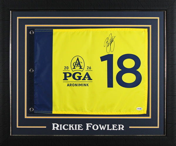 Rickie Fowler Signed & Framed 2026 PGA Championship Pin Flag JSA #CM34136