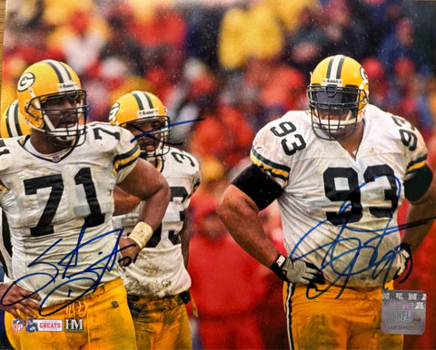 GILBERT BROWN / SANTANA DOTSON - Green Bay Packers - Signed 8x10 Photo #1 AUTO