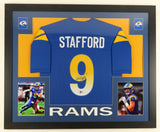 Matthew Stafford Signed Los Angeles Rams 35" x 43" Framed Jersey (Beckett) Q.B.