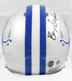 Barry Sanders Autographed Detroit Lions 83-02 Speed Mini Helmet - Beckett W Holo