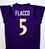Joe Flacco Autographed Purple Pro Style Jersey-Beckett W Hologram *Black