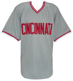 George Foster Signed Grey Custom Baseball Jersey w/77 NL MVP - (SCHWARTZ COA)