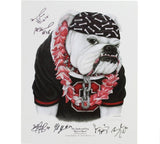 Georgia Bulldogs Multi-Signed Junkyard Dog 16x20 Print - Sean Bailey & More