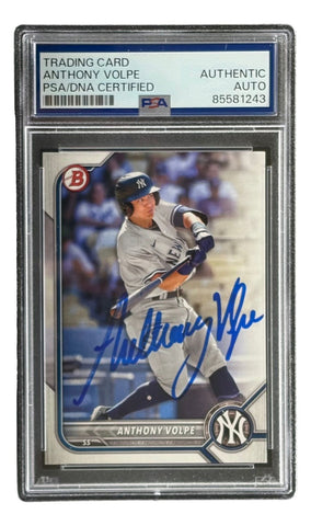 Anthony Volpe Signed 2022 Bowman #BD-68 New York Yankees Rookie Card PSA