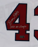 Brian Snitker Signed Atlanta Custom White Jersey w/ "We Did it For Hank"