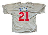 Sammy Sosa Chicago Signed Gray Slammin Sammy Baseball Jersey BAS