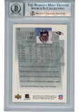 Ray Lewis Autographed 2001 Upper Deck MVP #19 Trading Card Beckett 53030