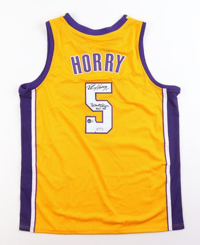 Robert Horry Signed L.A Lakers Jersey (PSA & Beckett) Los Angeles 7xNBA Champ
