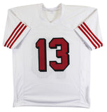 Brock Purdy Authentic Signed White Pro Style Jersey w/ Dropshadow BAS Witnessed