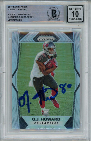 OJ Howard Signed Tampa Bay Bucs 2017 Prizm #289 Beckett Auto 10 40692