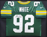 Packers Reggie White Autographed Framed Green Nike Jersey PSA/DNA #AC09328