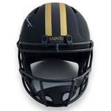 Chris Olave Autographed Signed Saints Eclipse Speed Rep Helmet - Beckett