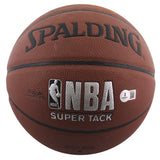 Warriors Rick Barry "Happy Hooping!" Signed Spalding I/O Basketball BAS #BR84332