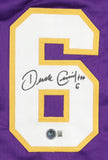 Derek Curiel 2025 National Champs Signed LSU Tigers Purple Jersey (Beckett QR)