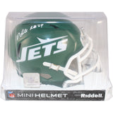 Darrelle Revis Autographed New York Jets TB Mini Helmet Beckett Witness 51442