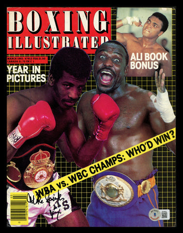 Michael Spinks Jinx Autographed Boxing Illustrated Magazine Beckett QR #BK08903