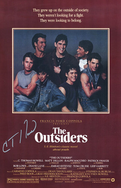 C. Thomas Howell Signed The Outsiders 11x17 Movie Poster - (SCHWARTZ COA)