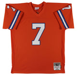 Broncos John Elway Signed Orange 1990 TB Mitchell & Ness Jersey BAS Witnessed