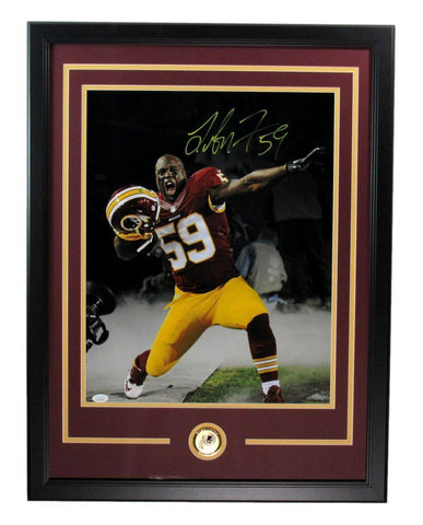 London Fletcher Signed/Autographed 16x20 Photo Redskins Framed JSA 192819