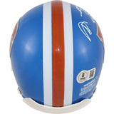 Shannon Sharpe Autographed Denver Broncos TB VSR4 Mini Helmet HOF Beckett 50793