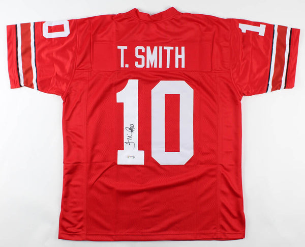 Troy Smith Signed Ohio State Buckeyes Jersey (PSA QR) Heisman Trophy 2006