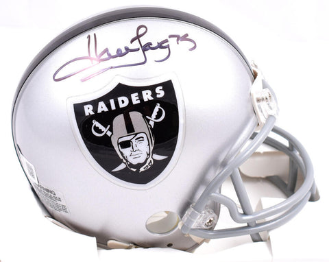 Howie Long Autographed Raiders Mini Helmet - Beckett W Hologram *Black