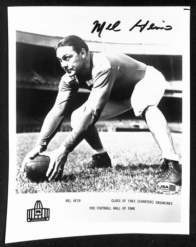 Mel Hein Official Pro Football HOF Auto/Signed 8x10 Photo JSA BA201978