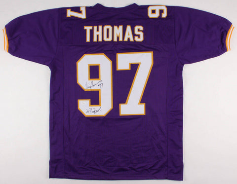 Henry Thomas Signed Minnesota Vikings Jersey Inscribed "2x Pro Bowl" (JSA COA)