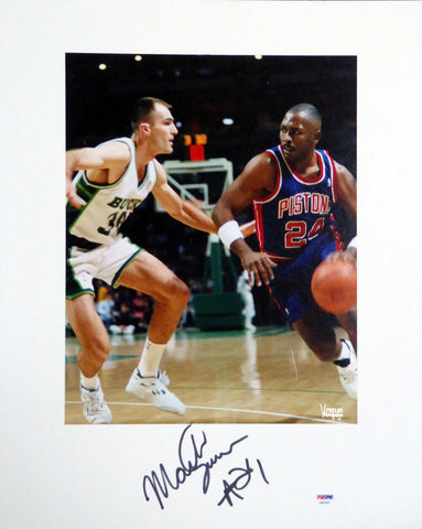 Mark Aguirre Autographed 16x20 Matted Photo Detroit Pistons PSA/DNA #AB51624