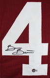 Brian Bosworth Authentic Signed Maroon Pro Style Jersey BAS Witnessed