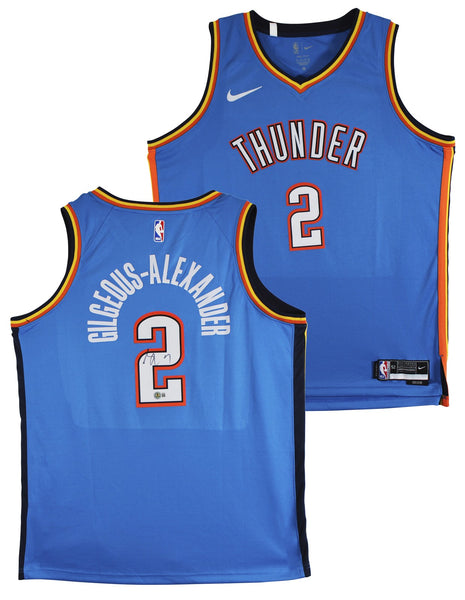 Thunder Shai Gilgeous-Alexander Signed Blue Nike Icon Edition Jersey BAS