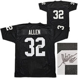 OAKLAND RAIDERS MARCUS ALLEN AUTOGRAPHED BLACK JERSEY BECKETT BAS WITNESS 215325