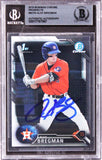 Astros Alex Bregman Signed 2016 Bowman Chrome Prospects #BCP4 RC Card BAS Slab 2