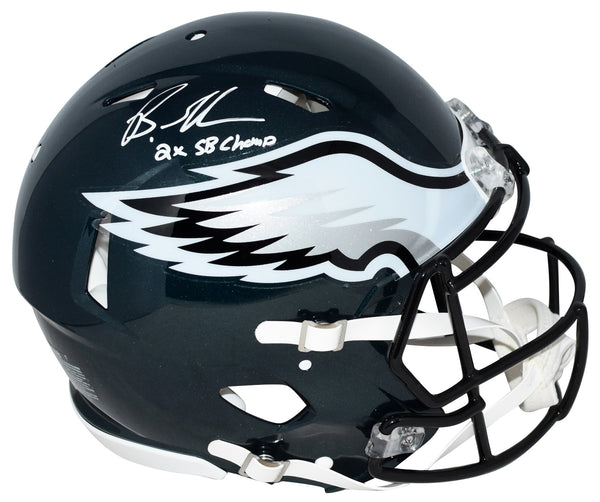 BRANDON GRAHAM SIGNED PHILADELPHIA EAGLES AUTHENTIC SPEED HELMET W/ 2X SB CHAMPS