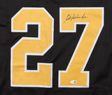 Gilles Meloche Signed Penguins Jersey (JSA) Pittsburgh Goalie 1985-1988