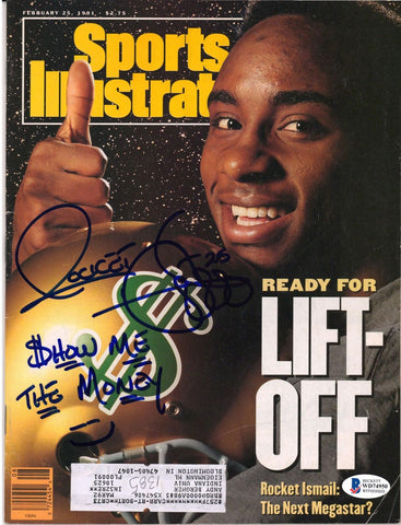 Raghib "Rocket" Ismail Notre Dame Signed 2/25/1991 Sports Illustrated Multi Ins