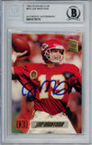 Joe Montana Autographed 1994 Stadium Club #615 Trading Card Beckett Slab 37575