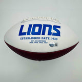 Autographed/Signed Calvin Johnson Detroit Lions FS Logo Football Beckett BAS COA
