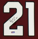 Patrick Peterson Signed Arizona Cardinals Large Framed Maroon NFL Jersey