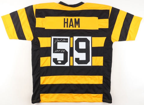 Jack Ham Signed Pittsburgh Steelers Bumble Bee Jersey Inscribed "HOF 88" (JSA)