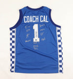 2021 Kentucky Wildcats Team Signed John Caliparii Blue Jersey (Beckett) 12 Sigs